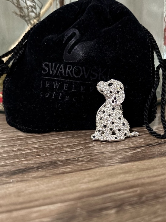 Swarovski Accessories - Vintage Swarovski Crystal Dalmatian Puppy Brooch Elegant